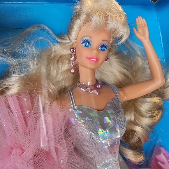 Set of 2: Barbie and Ken Sparkle Eyes, 1991, Barbie Slarkle Eyes, Ken, Doll - Picture 2 of 10